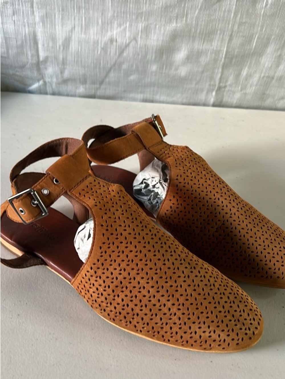 Timberland Brown and Tan Leather Slingback Sandals